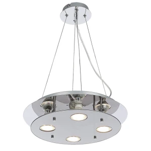 Naomi Okrągła Przydymiony Chrom 4xGU10 Lampa wisząca Rabalux 2647