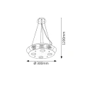 Lampa wisząca Naomi Okrągła Przydymiony Chrom 4xGU10 Rabalux 2647  5998250326474 lampynox noxbox www.lampynox.pl 2.jpg
