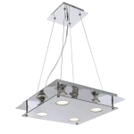 Naomi Kwadrat Przydymiony Chrom 4xGU10 Lampa wisząca Rabalux 2648