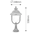 Lampa zewnętrzna stojąca New York Wys. 53,8cm.  IP44 E27 Rabalux 8698  5998250386980 lampynox noxbox www.lampynox.pl 3.jpg