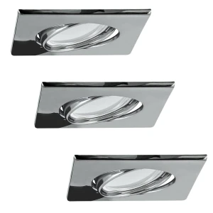Olin LED | Chrom kwadratowa trójpak 309655 ( 1 kpl. dostępny od ręki. Wysyłka 24 h. )