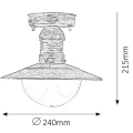 Lampa zewnętrzna sufitowa Oslo Antyczny biały IP44 E27 Rabalux 8739  5998250387390 lampynox noxbox www.lampynox.pl 3.jpg