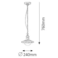 Lampa zewnętrzna wisząca Oslo Antyczny biały IP44 E27 Rabalux 8740  5998250387406 lampynox noxbox www.lampynox.pl 4.jpg