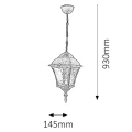 Lampa wisząca zewnętrzna Toscana Złoto antyczne IP43 E27 Rabalux 8394  5998250383941 lampynox noxbox www.lampynox.pl 2.jpg