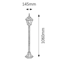 Lampa stojąca ogrodowa Toscana Srebro antyczne wys. 1,06m IP43 E27 Rabalux 8400  5998250384009 lampynox noxbox www.lampynox.pl 3.jpg