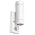 Kinkiet zewnętrzny z czujnikiem ruchu Medina Biały mat 2xGU10 IP44 Rabalux 8839  5998250388397 lampynox noxbox www.lampynox.pl 1.jpg