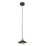 TINO Czarna + różowe złoto LED 7W 3000K Lampa wisząca OXYLED 456481