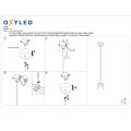 Lampa wisząca TINO Czarna + różowe złoto LED 7W 3000K OXYLED 456481  5902701456481 lampynox noxbox www.lampynox.pl 5.jpg