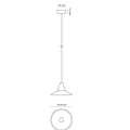 Lampa wisząca TINO Biała + różowe złoto LED 7W 3000K OXYLED 456504  5902701456504 lampynox noxbox www.lampynox.pl 2.jpg