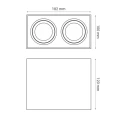 Downlight CORTO SQ DUE Biała 2xGU10 OXYLED 455606  5902701455606 lampynox noxbox www.lampynox.pl 4.jpg