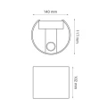 Kinkiet zewnętrzny TONDA Biała LED 2 x 4,6W 3000K IP54 OXYLED 456962  5902701456962 lampynox noxbox www.lampynox.pl 3.jpg