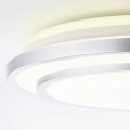 Lampa sufitowa VILMA Biało-srebrna LED 32W Barwa światła zmienna 3000-6000K RGB ściemnialna z pilotem z tylnym podświetleniem Brilliant G97042/58 | 4004353359958 noxbox lampynox www.lampynox.pl