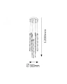 Żyrandol Raina lampa wisząca LED 60W 3000K 3175lm Rabalux 5766  5998250357669 noxbox lampynox.pl 4.jpg