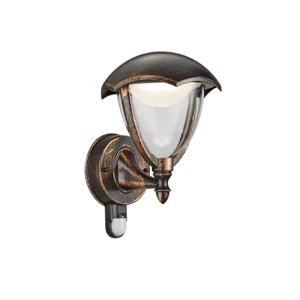 Gracht Antyczna rdza LED 6W 3000K IP44 Kinkiet zewnętrzny z czujnikiem ruchu Trio 221969128