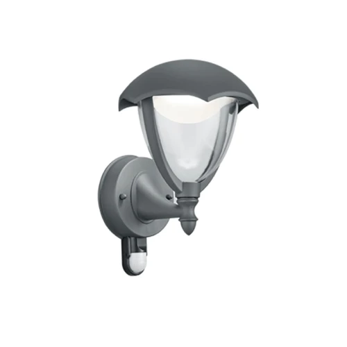Kinkiet zewnętrzny z czujnikiem ruchu Gracht Antracyt LED 6W 3000K IP44 Trio 221969142  4017807331233 lampynox noxbox www.lampynox.pl 1.jpg