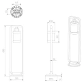 Lampa ogrodowa stojąca Sambesi Antracyt Wys. 1m E27 IP44 Trio 404160142  4017807413960 5.jpg