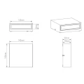 Kinkiet zewnętrzny Thames Antracyt LED 2x3W 3000K IP54 Trio 229360242  4017807242164 lampynox noxbox www.lampynox.pl 4.jpg