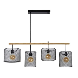 BASKETT Czarna 4xE27 Lampa wisząca Lucide 45459/04/30