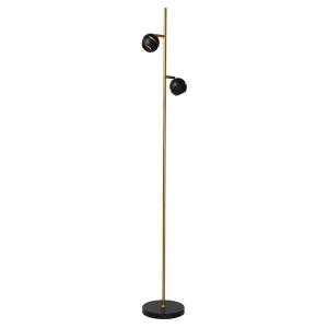 BINARI Czarna 2x5W 2700K Lampa podłogowa stojąca Lucide 77775/10/30