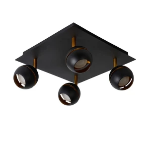 BINARI Czarna LED 4x5W 2700K Spot Lucide 77975/20/30