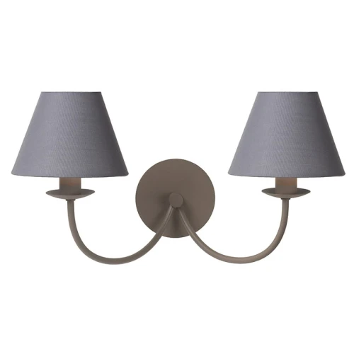 Kinkiet podwójny ścienny CAMPAGNE Szara 2xE14 Lucide 312330241  5411212312341 lampynox noxbox www.lampynox.pl 1.jpg