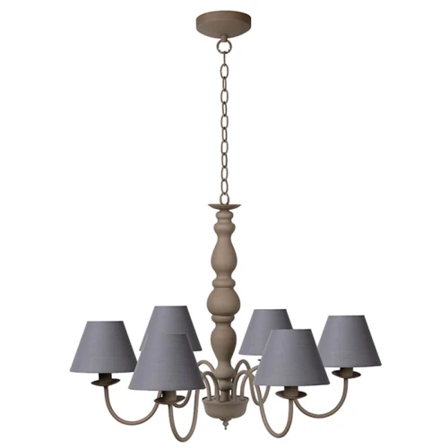 Lampa wisząca żyrandol CAMPAGNE Szara 6xE14 Lucide 313330641  5411212312365 lampynox noxbox www.lampynox.pl 1.jpg