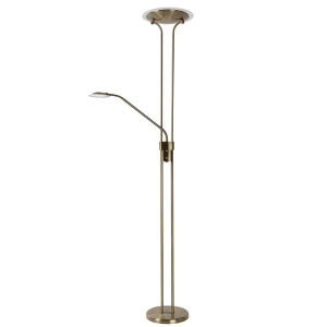 CHAMPION-LED Brązowa 20W Ściemnialna lampa podłogowa Lucide 19792/24/03