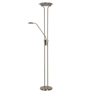 CHAMPION-LED Satynowy chrom 20W Ściemnialna lampa podłogowa Lucide 19792/24/12