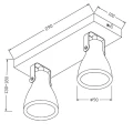 Spot CONCRI LED Czarna Ściemnialna 2x5W GU10 Lucide 059101030  5411212050878 lampynox noxbox www.lampynox.pl 7.jpg