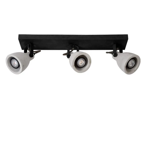 Spot CONCRI LED Czarna Ściemnialna 3x5W GU10 Lucide 059101530  5411212050885 lampynox noxbox www.lampynox.pl 1.jpg