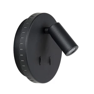BENTJER Czarny LED 6W 3000K Kinkiet ścienny Lucide 79201/09/30