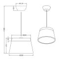 Lampa wisząca Baroness Biała śr. 25cm E27 Trio lampynox noxbox www.lampynox.pl 3.jpg