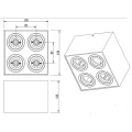 Downlight Biscuit Biały mat 4xGU10 Trio lampynox noxbox www.lampynox.pl 3.jpg