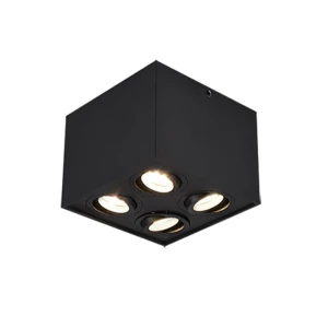 Biscuit Czarny mat 4xGU10 Downlight Trio