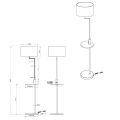 Lampa podłogowa z półką oraz ładowarką USB Trio Claas Czarny mat lampynox noxbox www.lampynox.pl 5.jpg