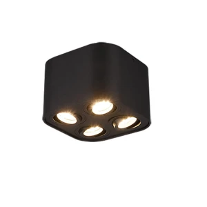 Cookie Czarny mat 4xGU10 Downlight Trio