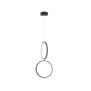 RONDO Czarny mat LED 22W Lampa wisząca Trio 