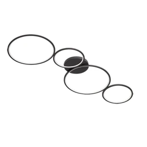 RONDO Czarny mat  LED 37W Lampa sufitowa