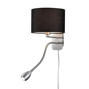 HOTEL LED Czarny E14 Kinkiet snake Trio