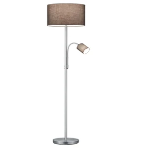 HOTEL Popielata Lampa podłogowa stojąca Trio
