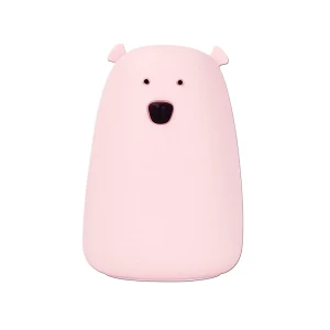 LED Miś różowy, wbudowany akumulator Lampka silikonowa dziecięca