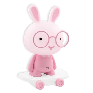 KRÓLIK MINI NA DESKOROLCE LED 2,5W różowa Lampka dziecięca