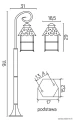 Lampa ogrodowa stojąca Cadiz wys. 116cm. SU-MA K 50022Z  5908310068985 lampynox noxbox www.lampynox.pl 6.jpg