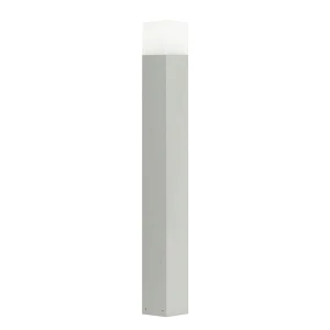 Cube Srebrna wys. 83cm. E27 Lampa ogrodowa stojąca CB-830 AL
