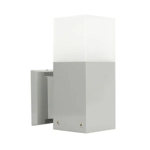 Cube Srebrny E27 Kinkiet zewnętrzny CB-K AL