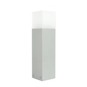Cube Max Srebrny wys. 40cm. E27 Lampa ogrodowa stojąca CB-MAX 400 AL
