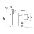 Lampa ogrodowa stojąca Cube Max Ciemny popiel wys. 40cm. E27 SU-MA CB-MAX 400 DG  5908310063560 lampynox noxbox www.lampynox.pl 4.jpg