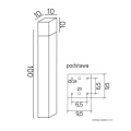 Lampa ogrodowa stojąca Cube Max Czarna wys. 100cm. E27 SU-MA CB-MAX 1000 BL  5908310060637 lampynox noxbox www.lampynox.pl 4.jpg
