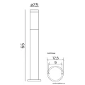 Lampa ogrodowa stojąca Inox czarna wys. 65cm. SU-MA ST 022-650 BL  5908310062006 lampynox noxbox www.lampynox.pl 3.jpg