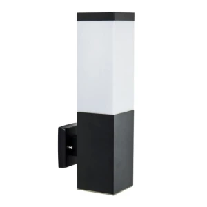 Inox Kwadratowa Czarny Prosty Kinkiet zewnętrzny SS802-A BL
